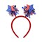 4th of July Patriotic Headband – Independence Day Hair Accessory with USA Flag Star Design, Red & Blue Ribbon Hair Hoop for Women, Girls & Kids (1 Pc)